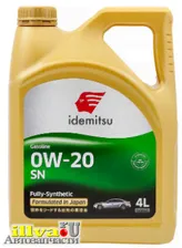 Масло моторное синтетическое IDEMITSU 0W-20 SN/GF-5 4 л 30011325-746
