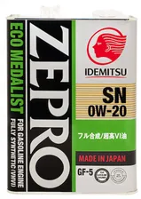 Масло моторное IDEMITSU ZEPRO SP/GF-6A 0W20 4л