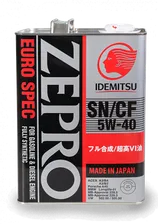 1849004 IDEMITSU Масло моторное IDEMITSU ZEPRO 5W-40 4л синтетическое (металлическая канистра)