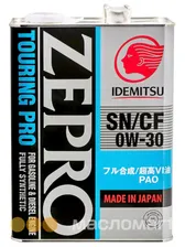 Моторное масло IDEMITSU Zepro Touring PRO 0W-30 синтетическое SN/CF 4 л.