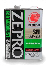 IDEMITSU ZEPRO ECO MEDALIST SP/GF6A 0W20 4л синт (6)