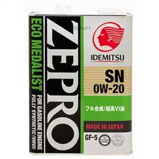 IDEMITSU ZEPRO ECO MEDALIST SN GF5 0W20 4л