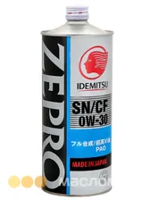 Моторное масло IDEMITSU Zepro Touring PRO 0W-30 синтетическое SN/CF 1 л.