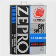 1845041 Моторное масло синтетическое ZEPRO TOURING SN 5W-30 - 4 л. Аналоги и заменители. IDEMITSU